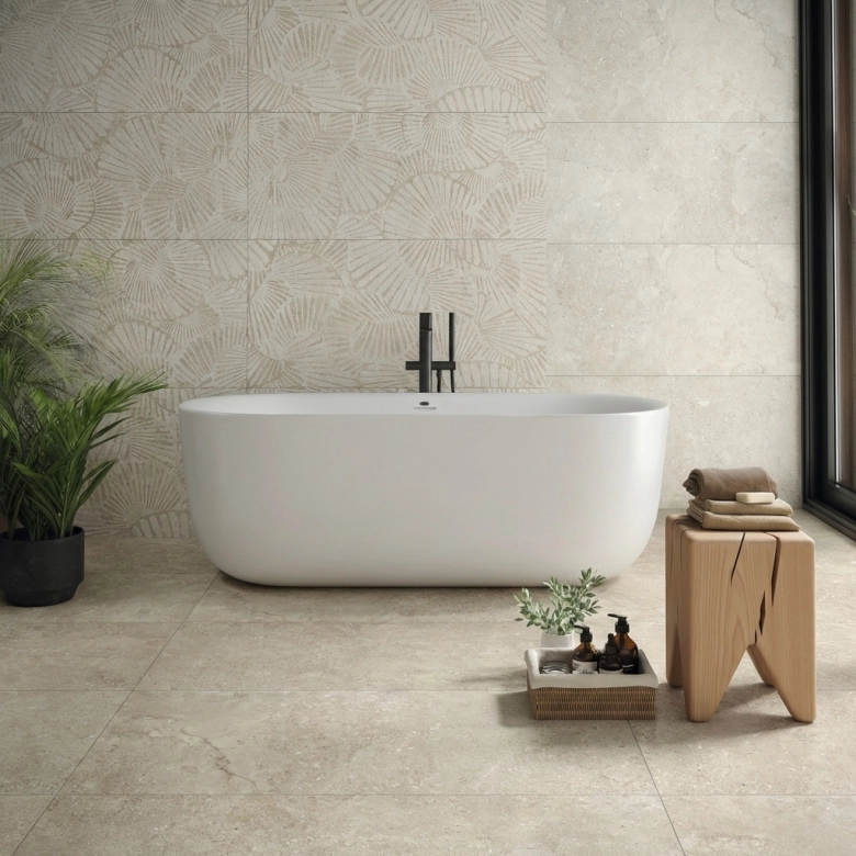 Carrelage sol effet pierre Zadar beige 60*60 cm