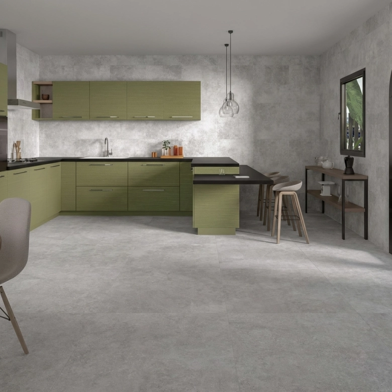 Carrelage sol effet pierre Accro perle 60x120 cm