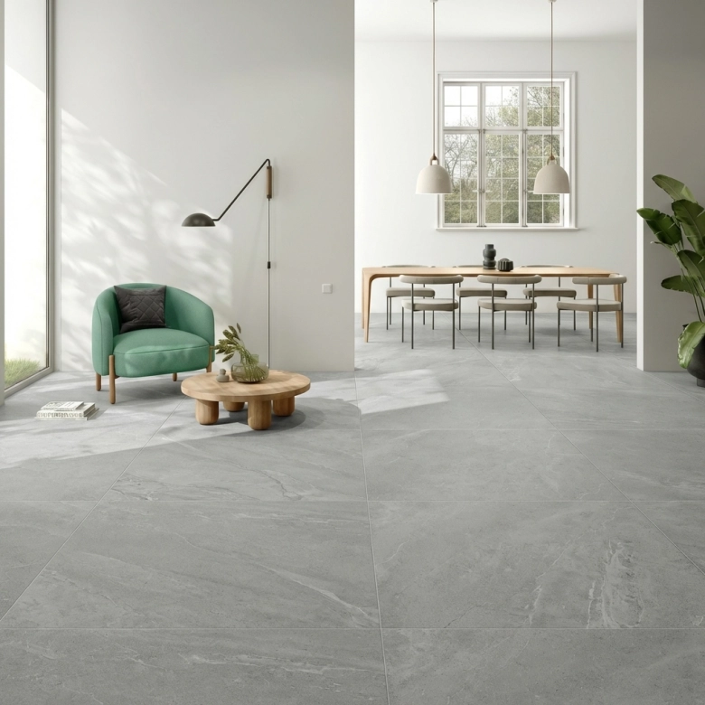 Carrelage sol effet pierre Stèle perle 60x60 cm