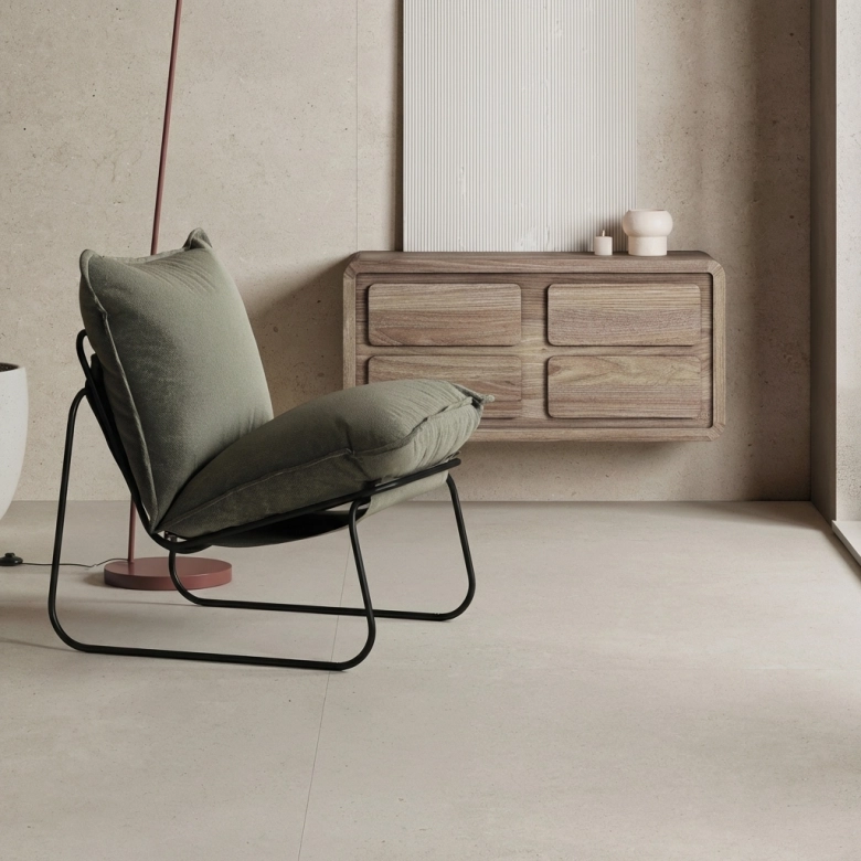 Carrelage sol effet pierre naturelle Turin sable 60x60 cm