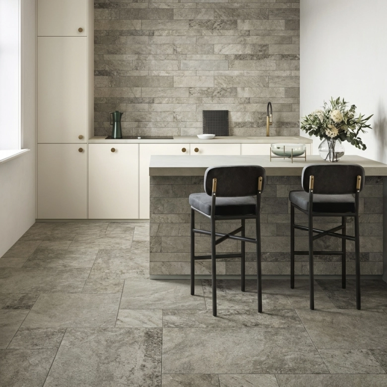 Carrelage sol effet pierre Valca naturel 30x60 cm