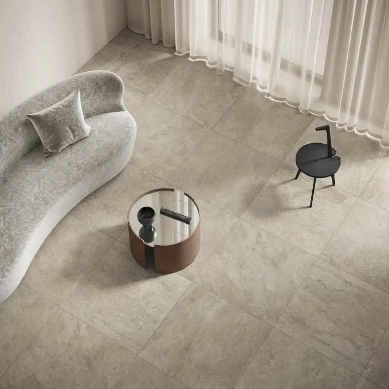 Carrelage sol effet pierre Valca beige120x120 cm