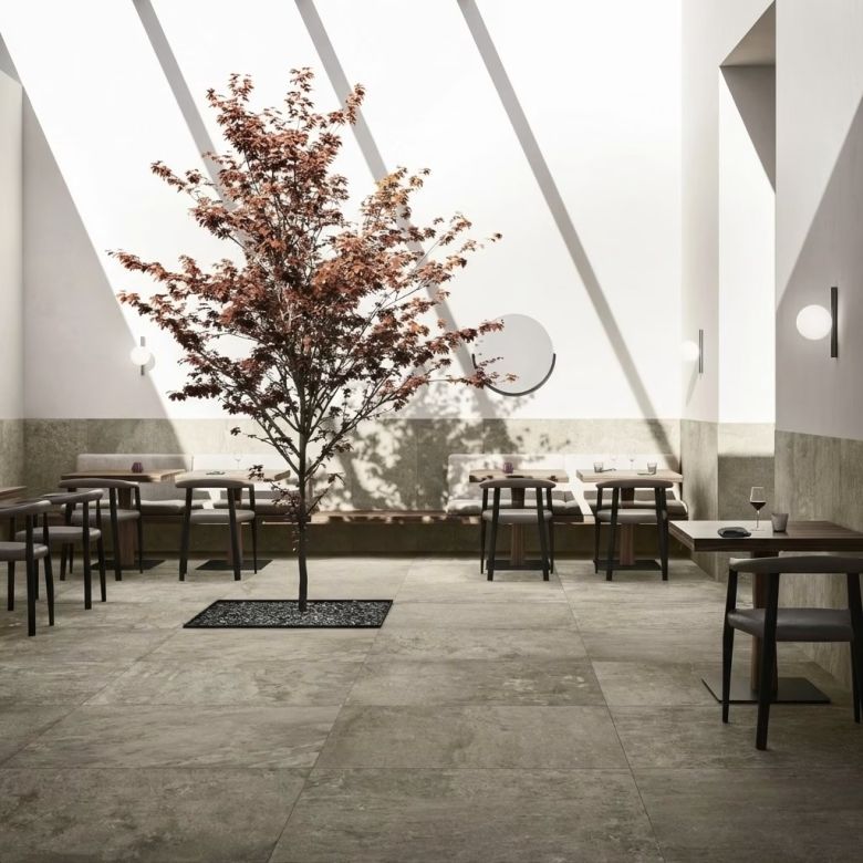 Carrelage sol effet pierre Valca beige120x120 cm