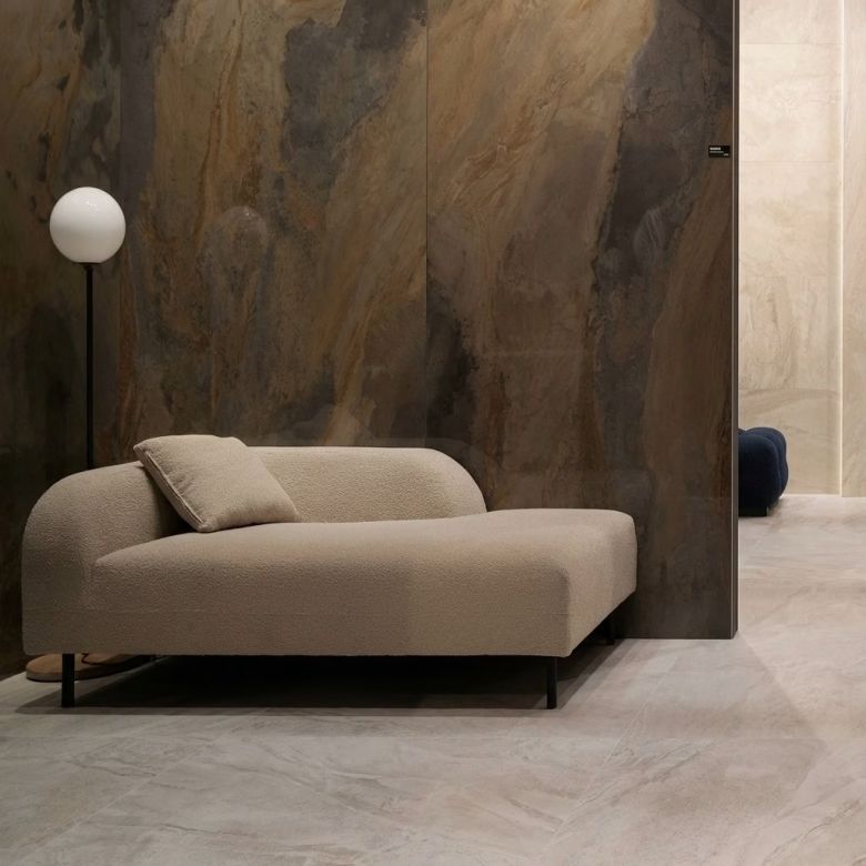 Carrelage sol effet pierre Tías nature 60x120 cm