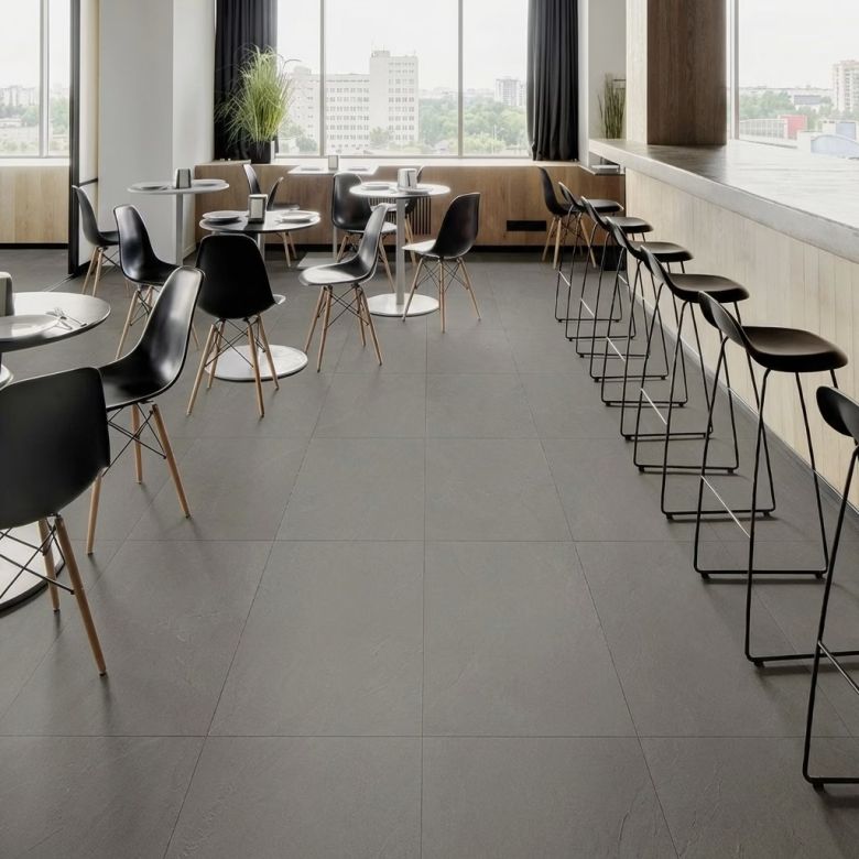 Carrelage sol effet pierre Roma taupe 30x60 cm