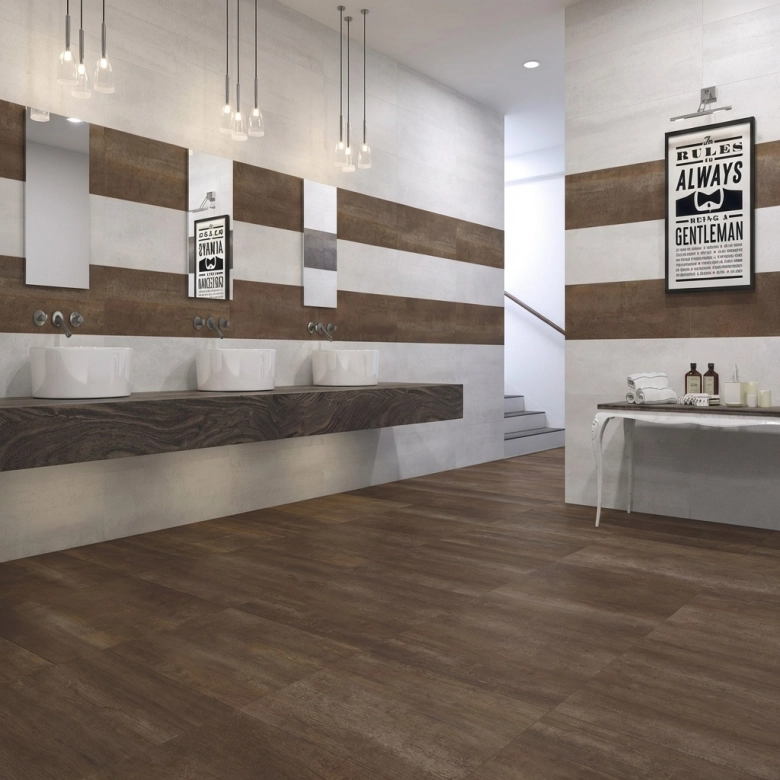 Carrelage sol effet métal Ossidato white 60x60 cm