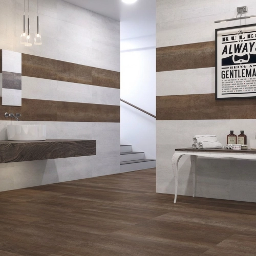 Carrelage sol effet métal...