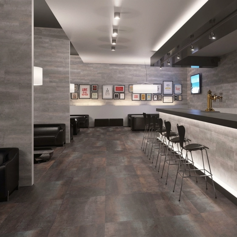 Carrelage sol effet métal Ossidato grey 60x60 cm