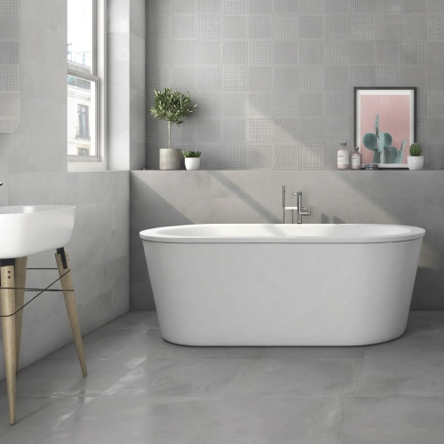 Carrelage sol effet métal...