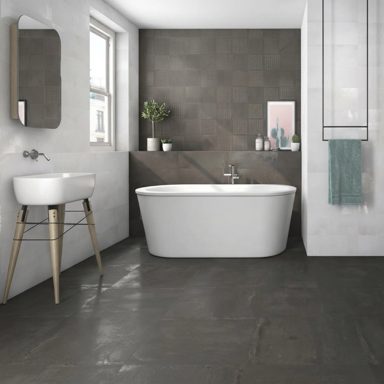 Carrelage sol effet métal Oxydo iron 60x60 cm