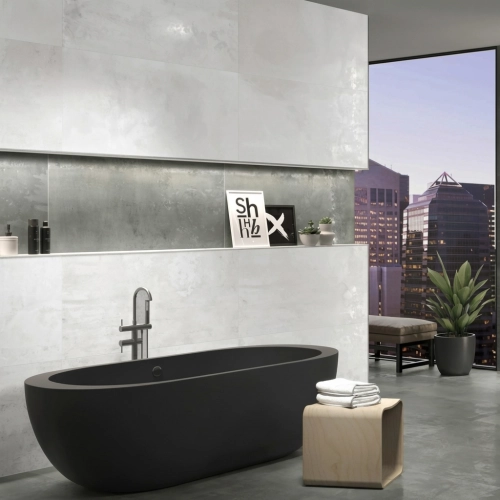 Carrelage sol effet métal...