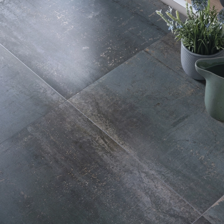 Carrelage sol effet Métal iron 60*60 cm