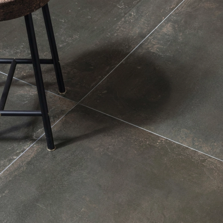 Carrelage sol effet métal Connors black 60x60 cm