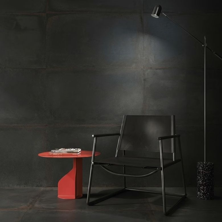 Carrelage sol effet métal Connors black 60x120 cm