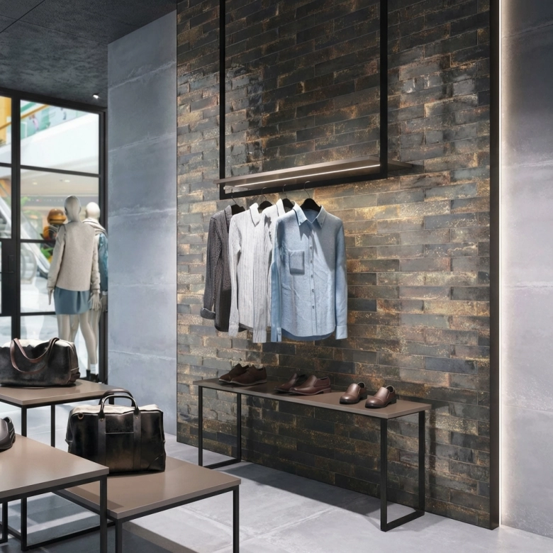 Carrelage sol effet métal Connors silver 60x120 cm