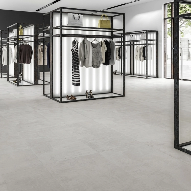 Carrelage sol effet métal Magnétik white 29.7*59.5 cm