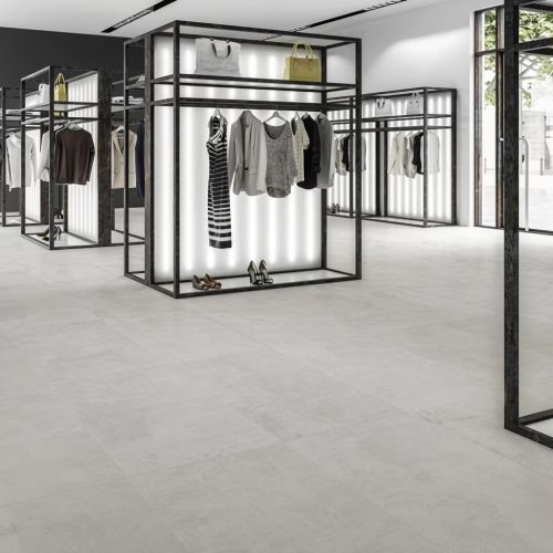 Carrelage sol effet métal...