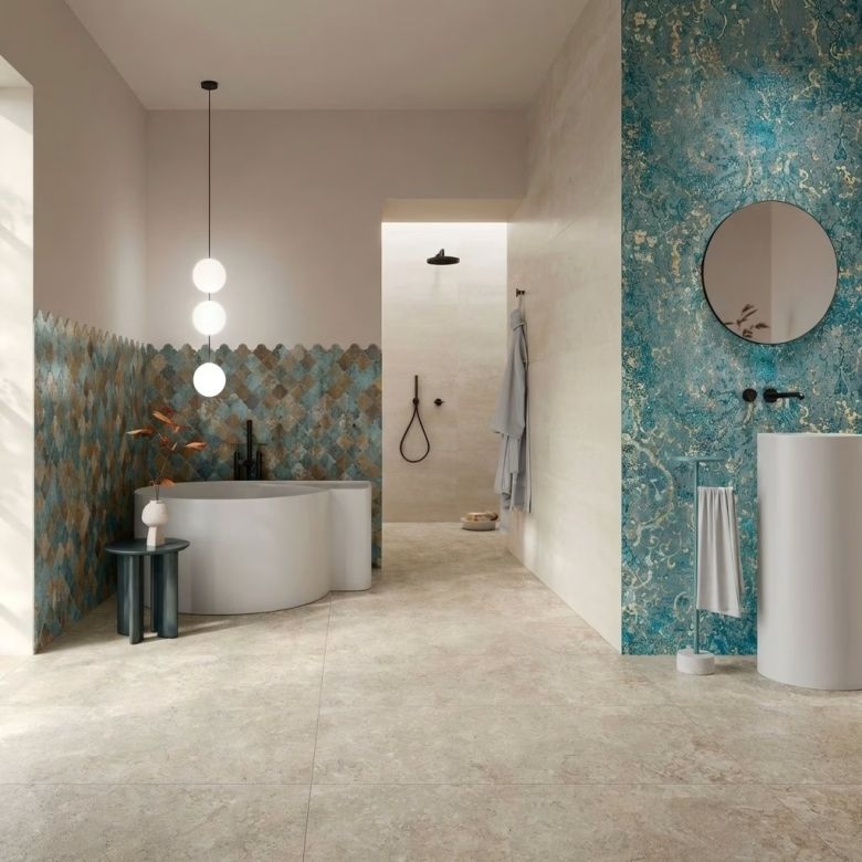 Carrelage sol et mur effet métal Atonium Dynamic60x60 cm