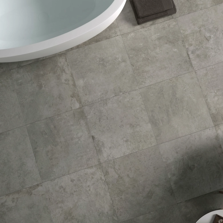 Carrelage fin sol et mur Under anthracita 100x100 cm