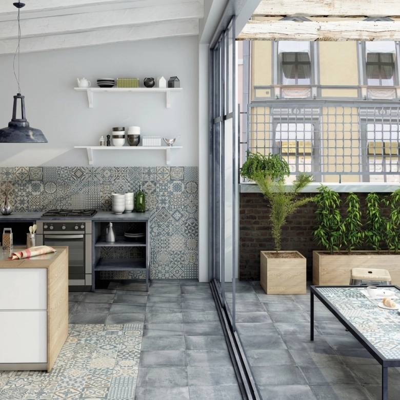 Carrelage sol traditionnel Sabbia gris 33,15x33,15 cm