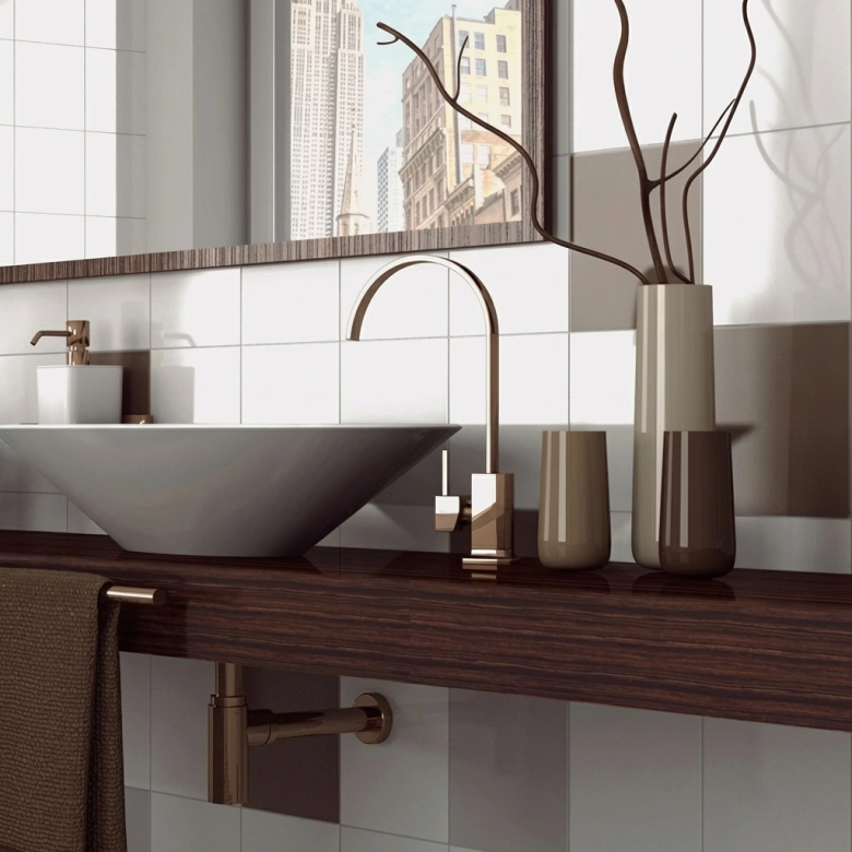 Carrelage mur Sunshine brillant Gris 20x20 cm