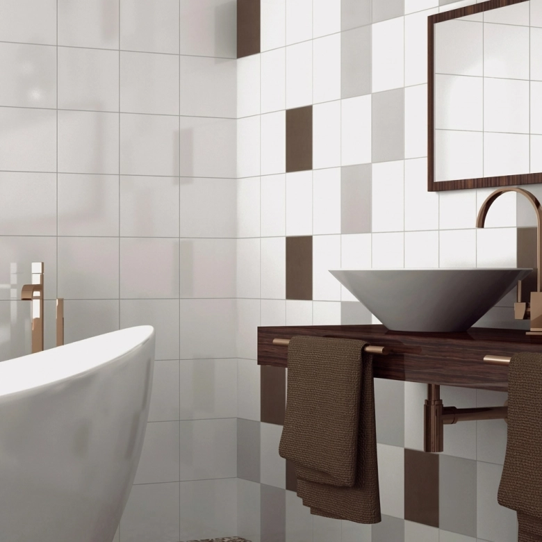 Carrelage mur Sunshine brillant Perle 20x20 cm