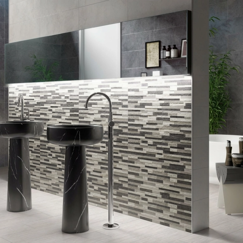 Carrelage mur Laura blanco 25x75 cm