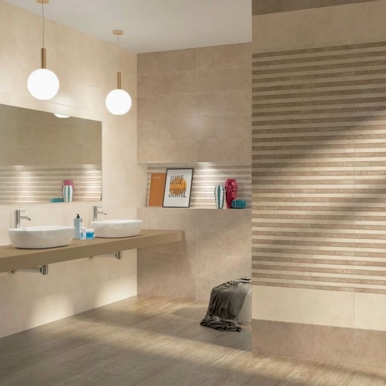 Carrelage mur Laura moka 25x75 cm