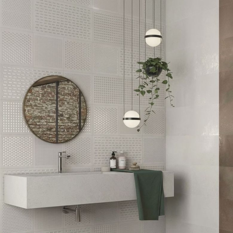 Carrelage mur Crystal Lancer nickel 30x90 cm