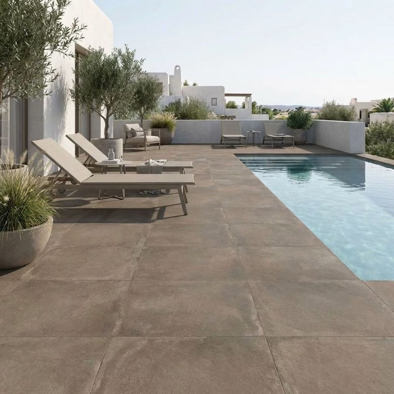 Carrelage sol extérieur moderne Prestige ambre R11 60x120 cm