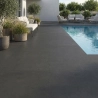 Carrelage sol extérieur moderne Gravi noir R11 60x60 cm