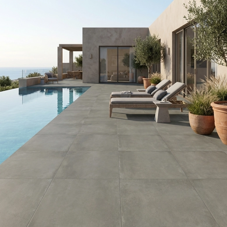 Carrelage sol extérieur moderne Black Moon Rust R11 60*60 cm