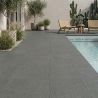 Carrelage sol extérieur moderne Concretumanthracite R11 90x90 cm
