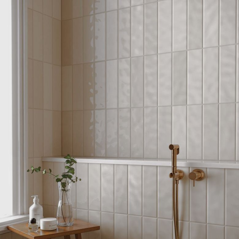 Carrelage mur effet zellige Amani Beige Sable 7x25 cm