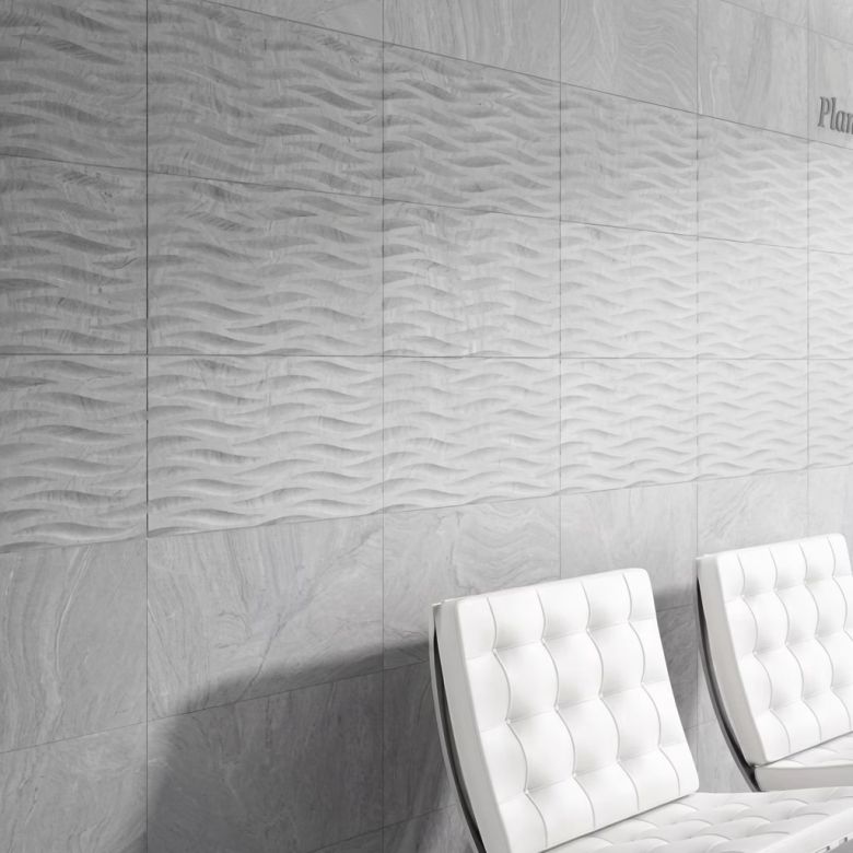 Carrelage mur et sol Quadro gris 32x62,5 cm