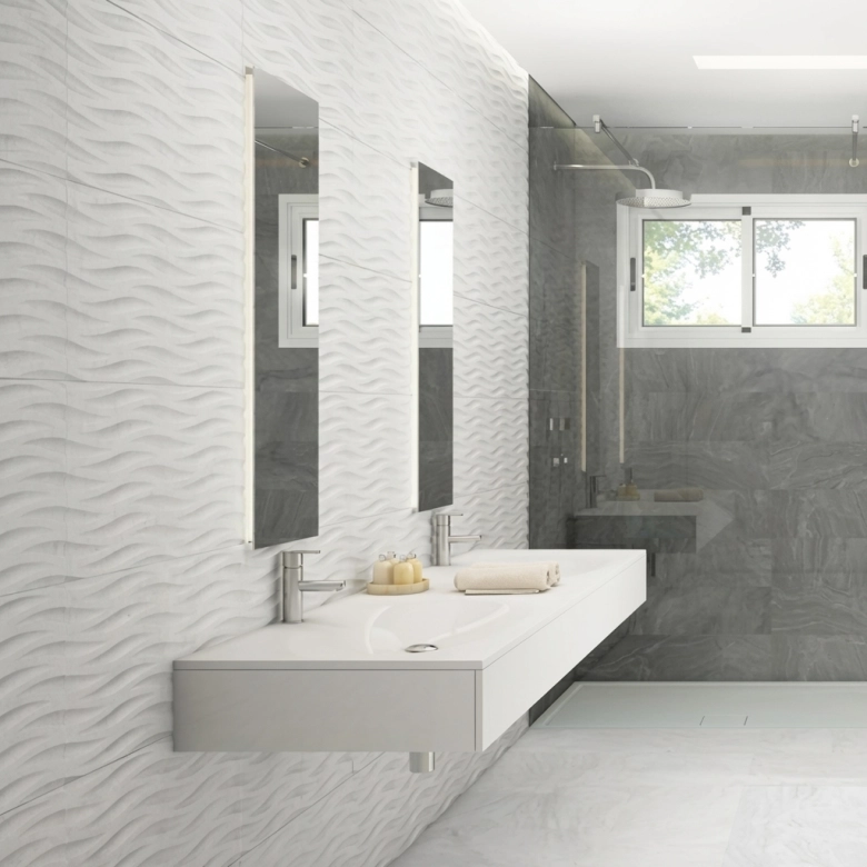 Carrelage mur Décor Quadro blanco 32x62,5 cm