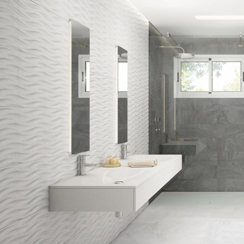 Carrelage mur et sol Quadro blanco 32x62,5 cm