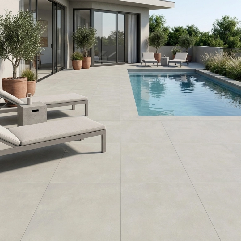 Carrelage sol extérieur Moderne Inédit perle R11 60x120 cm