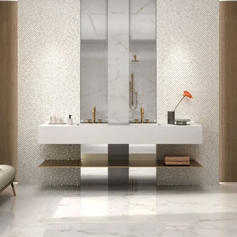 Carrelage mur Matrix décor beige 30x90 cm