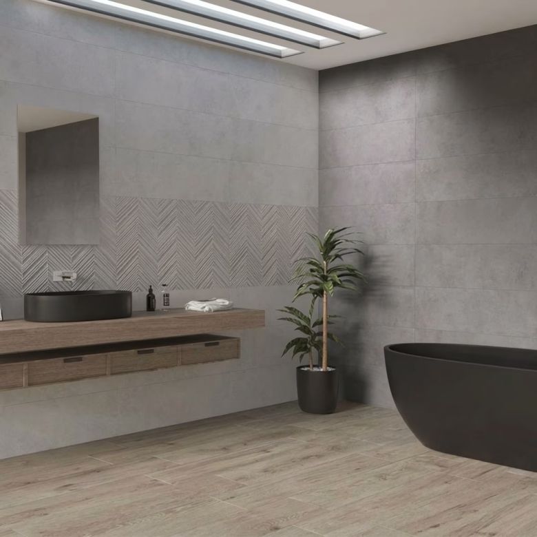 Carrelage mur Viena silver 30x90 cm