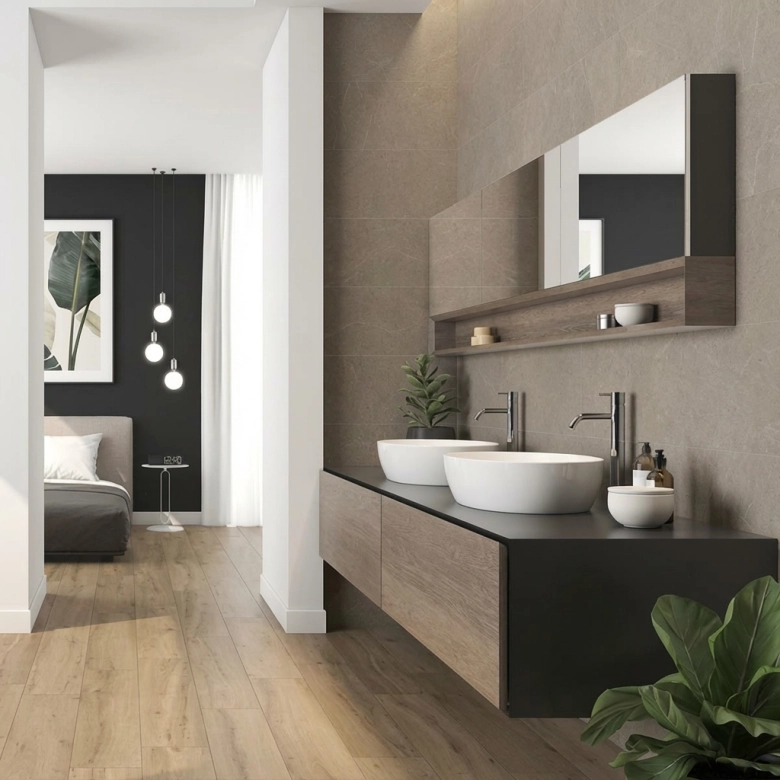 Carrelage mur Refinado brown 30x90 cm