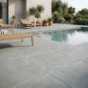 Carrelage sol extérieur moderne Orlando gris R11 75x75 cm