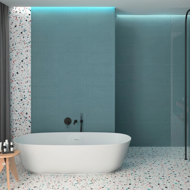 Carrelage mur Fontana blue 20x50 cm