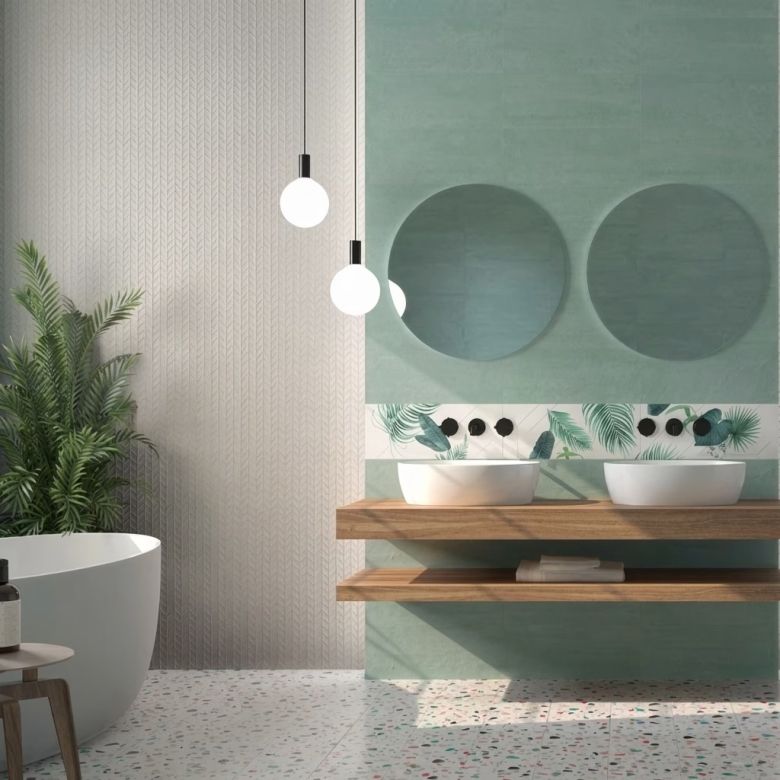 Carrelage mur Fontana Décor aka white set de trois20x50 cm