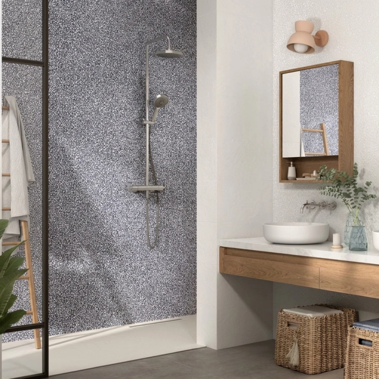 Carrelage mur Kenya Décor banus blanco 25x75 cm