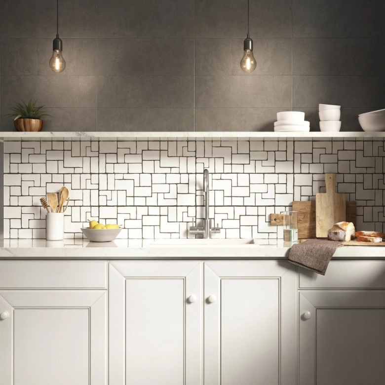 Carrelage mur Clean smoke 20x60 cm