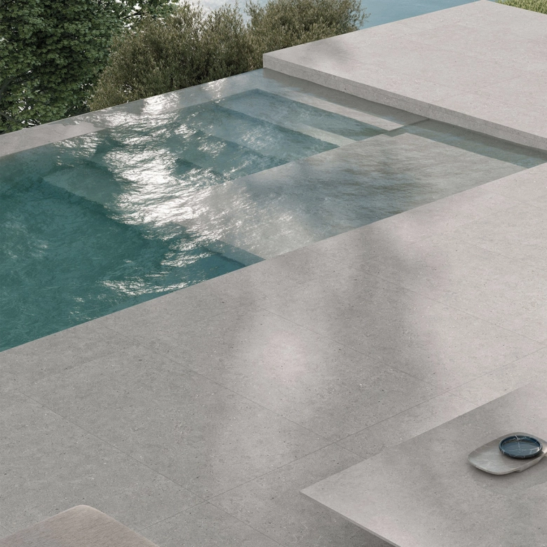 Carrelage sol extérieur effet pierre Turin perle R11 60x120 cm