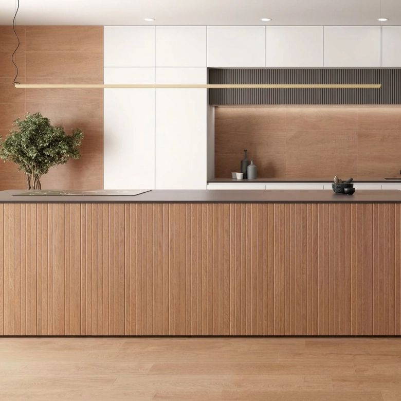 Carrelage mur Leccia honey 30x90 cm