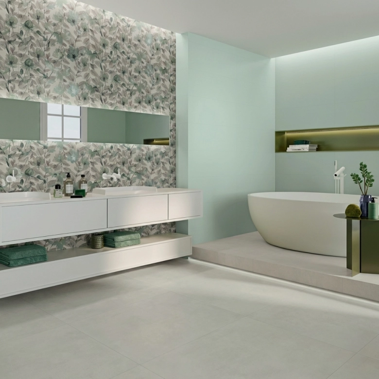 Carrelage mur Pure turquoise 30x90 cm