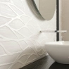 Carrelage mur Sélène ornamenta white 40x120 cm